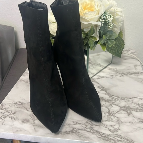 Suede Black Booties - Picture 2 of 4